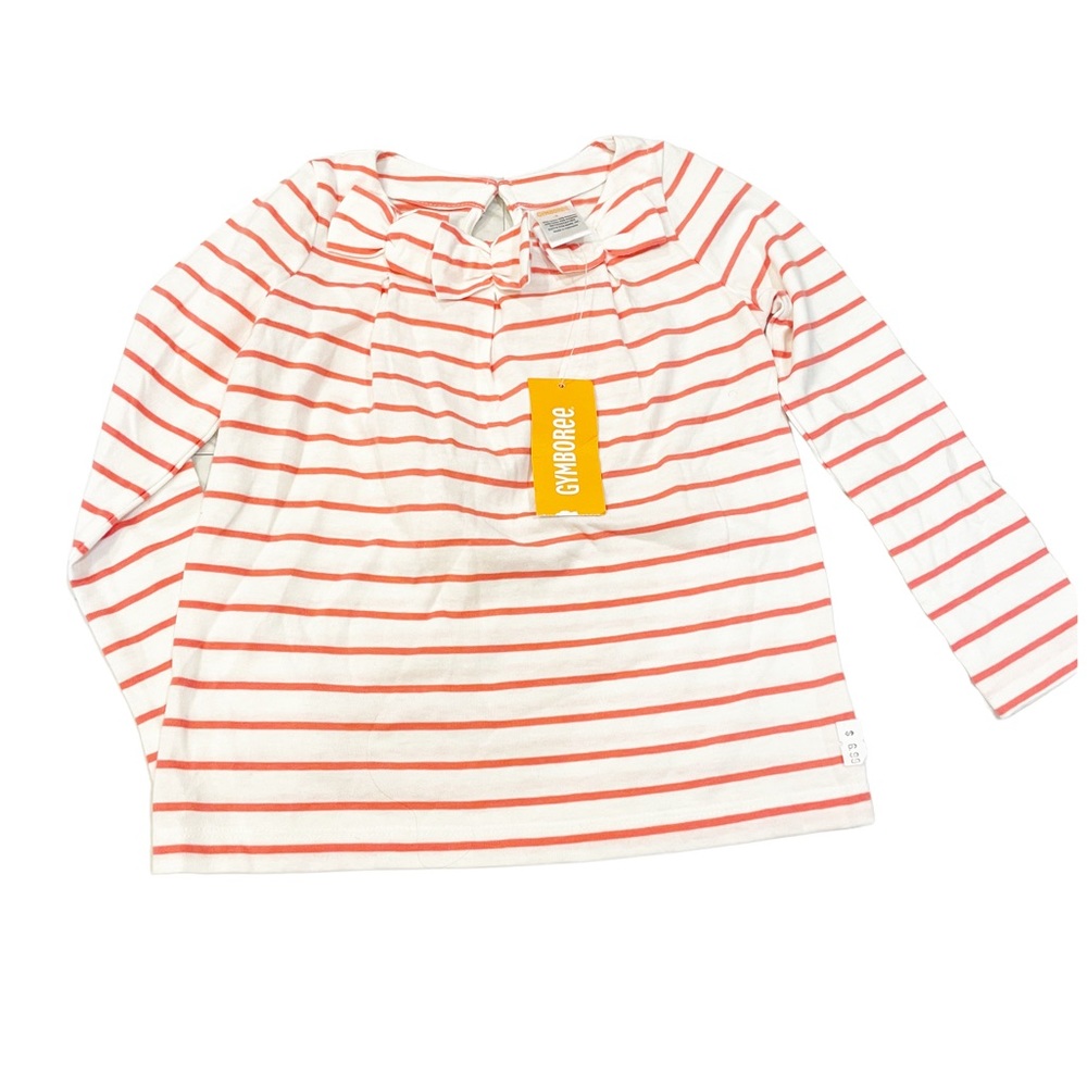 NWT Gymboree Striped Long Sleeve Top with Bows Size 4